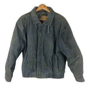 Levi's Vintage Men's Size 42 Grey Leather Bomber Jacket *HEAVILY WORN* 9724